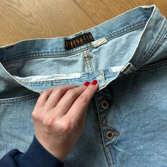 Bluenotes Vintage 90s Button Up Shorts - Size M - Light Blue Wash - Picture 4 of 9